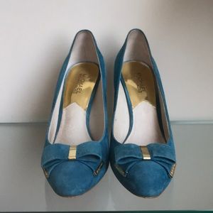 Michael Kors Blue Suede Heels